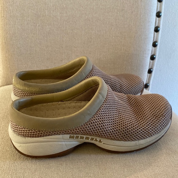 Merrell | Shoes | Merrell Womens Primo Breeze Ii Mesh Slip On Mules Tan ...